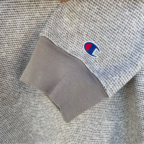 Champion Ole Miss Rebels Grey/White 1/4-Zip Fleece Pullover XL - Picture 8 of 13